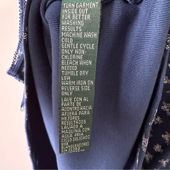 Lauren Ralph Lauren NWT Navy Blue Lace Floral Tank Top Set (2) Size 2X Y2K - Picture 10 of 14